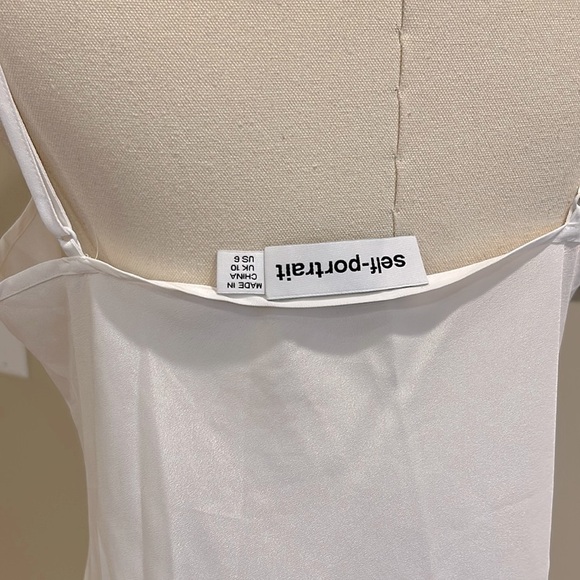 Self-Portrait Resort Collection White Sheer Lace Kaftan Cape Dress US 6 - Picture 14 of 15